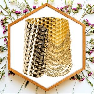 Cuff Bracelet with Chains